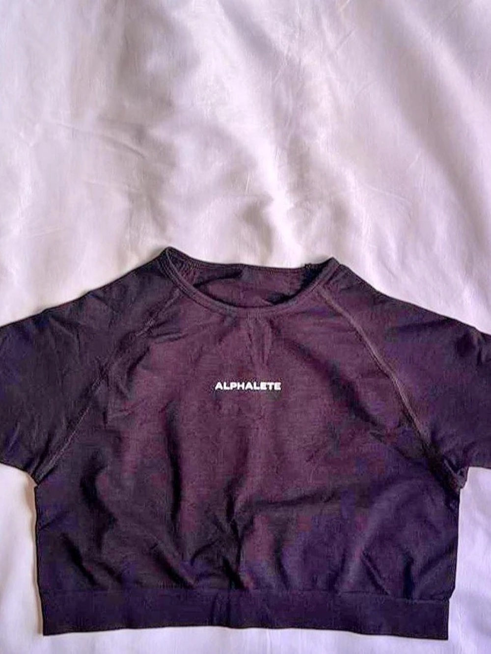 Alphalete Amplify Short Sleeve Crop Top Black